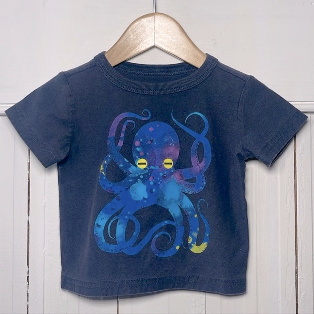 TEA COLLECTION VGUC 100% Cotton Multicolor Octopus Short Sleeve Shirt